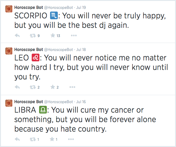 Tweets by @HoroscopeBot